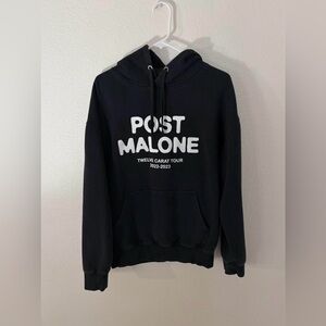 black post malone twelve carat tour 2022-2023 hoodie